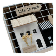 Teebox DKD Home Decor Life is Good Metall Holz MDF (16 x 16 x 9 cm)
