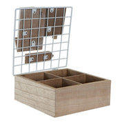 Teebox DKD Home Decor Life is Good Metall Holz MDF (16 x 16 x 9 cm)