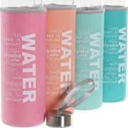 Kristallflasche mit Neoprenhülle DKD Home Decor Water (600 ml) (4 pcs)