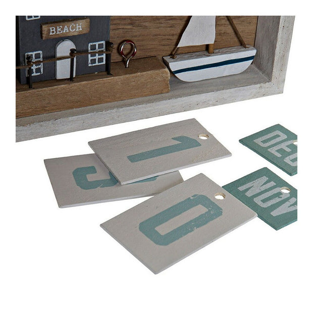 Wooden Calendar DKD Home Decor (22 x 3 x 22 cm)