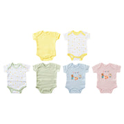 Leotard DKD Home Decor Blue Pink Cotton Green Yellow 0-6 Months (2 Units) (3 Pieces)