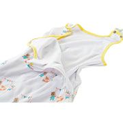 Sleeping Bag DKD Home Decor Cotton 0-6 Months animals Green Yellow (2 Units)