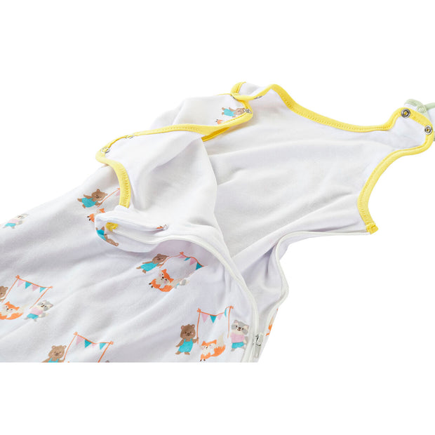 Sleeping Bag DKD Home Decor Cotton 0-6 Months animals Green Yellow (2 Units)