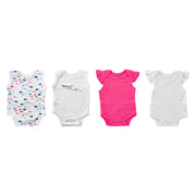 Leotard DKD Home Decor 0-6 Months Fuchsia White (2 Pieces) (2 Units)