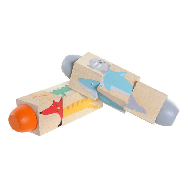 Child's Wooden Puzzle DKD Home Decor (2 pcs)
