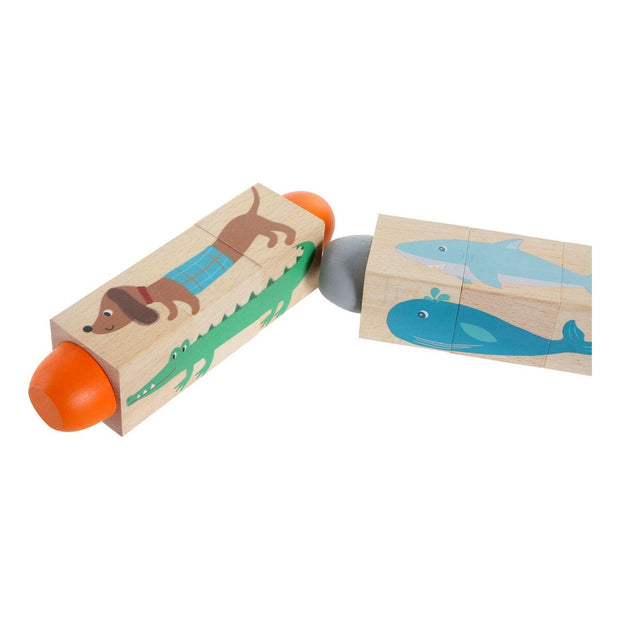 Child's Wooden Puzzle DKD Home Decor (2 pcs)