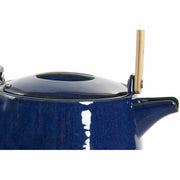 Teekanne DKD Home Decor S3027093 Porzellan Blau Bambus (21 x 17 x 10 cm) (1 L)