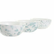 Satz für Appetithäppchen DKD Home Decor Porzellan Akazienholz (30 x 9.5 x 1.3 cm) (9,5 x 9,5 x 4 cm)