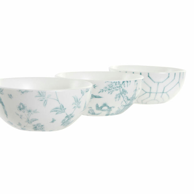 Satz für Appetithäppchen DKD Home Decor Porzellan Akazienholz (30 x 9.5 x 1.3 cm) (9,5 x 9,5 x 4 cm)