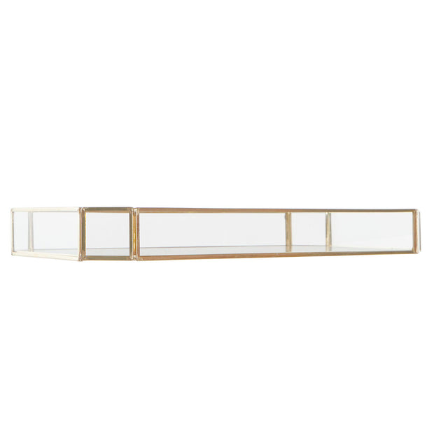 Tablett für Snacks DKD Home Decor Kristall Bettlaken Metall (31 x 17 x 3,5 cm)
