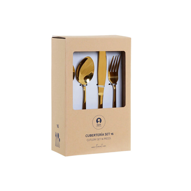 Besteck DKD Home Decor Golden Edelstahl (3,5 x 1,5 x 15,5 cm)