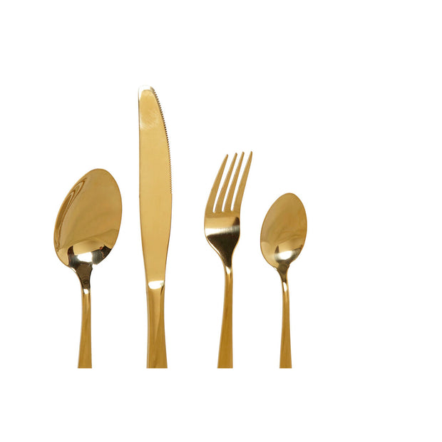 Besteck DKD Home Decor Golden Edelstahl (3,5 x 1,5 x 15,5 cm)