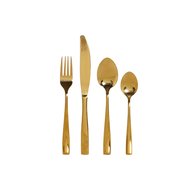 Besteck DKD Home Decor Golden Edelstahl (3,5 x 1,5 x 15,5 cm)