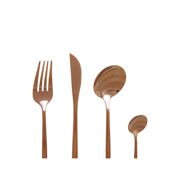 Besteckset DKD Home Decor Edelstahl Bronze (3 x 1,5 x 13 cm)