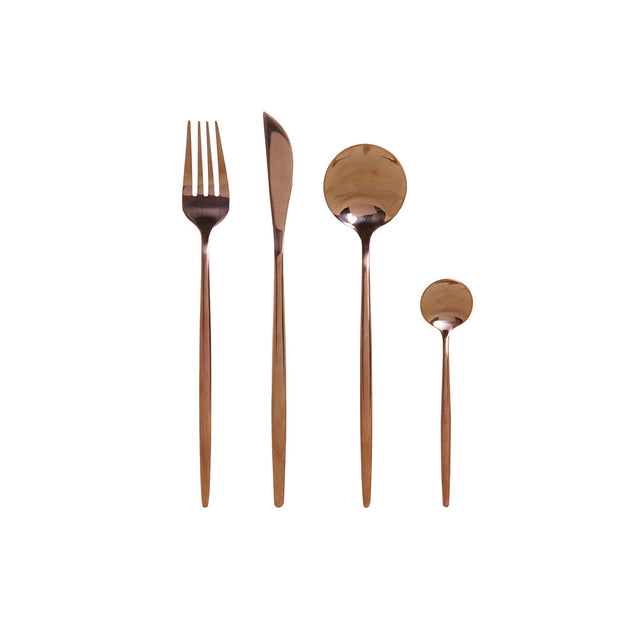 Besteckset DKD Home Decor Edelstahl Bronze (3 x 1,5 x 13 cm)