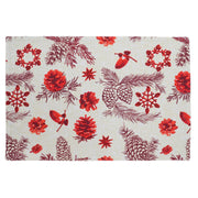 Platzset DKD Home Decor Weihnachten Rot Polyester Baumwolle (45 x 30 x 0,2 cm)