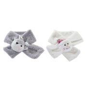 Scarf DKD Home Decor Polyester Christmas One size Grey White (2 Units)