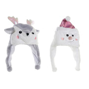Child Hat DKD Home Decor Grey White (2 Units) (28 x 7 x 46 cm)