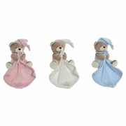 Teddy Bear DKD Home Decor Beige Polyester Celeste Light Pink (3 pcs) (20 x 25 x 13 cm)