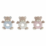 Teddy Bear DKD Home Decor Beige Polyester Celeste Light Pink (3 pcs) (15 x 5 x 15 cm)