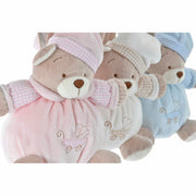 Teddy Bear DKD Home Decor Beige Polyester Celeste Light Pink (3 pcs) (19 x 12 x 20 cm)