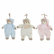 Teddy Bear DKD Home Decor Beige Polyester Celeste Light Pink (3 pcs) (35 x 10 x 44 cm)