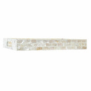 Tablett für Snacks DKD Home Decor Beige Mosaik Perlmutt Boho (30 x 20 x 4 cm)