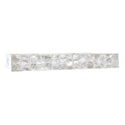 Tablett für Snacks DKD Home Decor Mosaik Weiß Perlmutt Boho (30 x 20 x 4 cm)