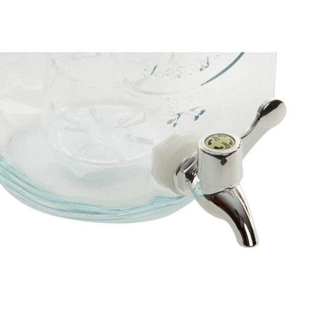 Wasserspender DKD Home Decor Silber Durchsichtig Kristall Eisen ABS PS (15 x 22 x 25 cm)