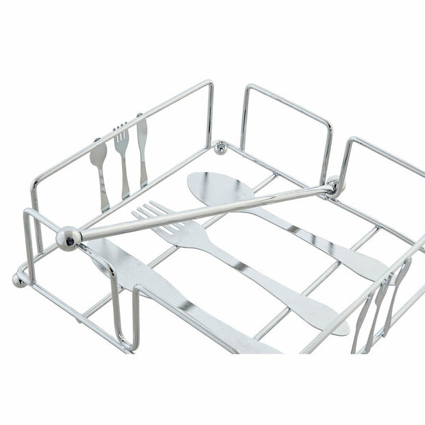 Serviettenring DKD Home Decor Essbestecke Silber Metall