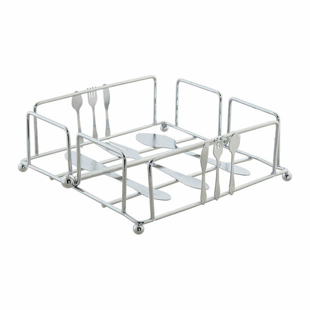 Serviettenring DKD Home Decor Essbestecke Silber Metall