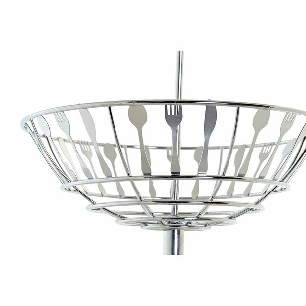 Obstschale DKD Home Decor Silber Metall Essbestecke (32 x 28 x 56 cm)