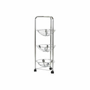 Obstschale DKD Home Decor Silber Metall (28 x 28 x 74 cm)