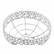 Obstschale DKD Home Decor Silber Metall Blomster (28 x 28 x 13.5 cm)