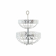Obstschale DKD Home Decor Silber Metall Blomster (28 x 28 x 39 cm)