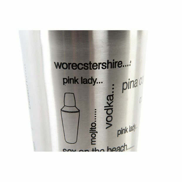 Cocktail-Shaker DKD Home Decor Edelstahl (9 x 9 x 22 cm)