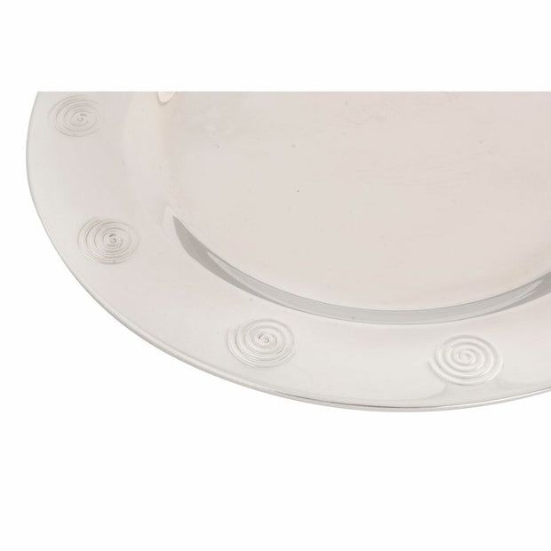 Flacher Teller DKD Home Decor Silber Edelstahl (30 x 30 x 0.5 cm)