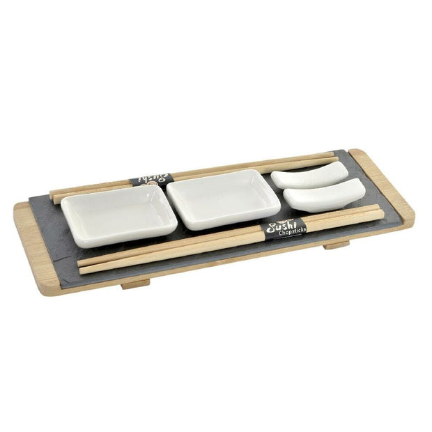 Sushi-Set DKD Home Decor Bambus Tafel (9 pcs) (30 x 10 x 3,5 cm)