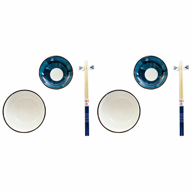 Sushi-Set DKD Home Decor Bambus Porzellan (8 pcs) (34 x 29,5 x 7,3 cm)