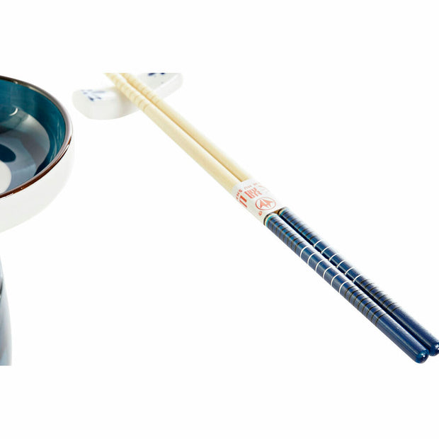 Sushi-Set DKD Home Decor Bambus Porzellan (8 pcs) (34 x 29,5 x 7,3 cm)