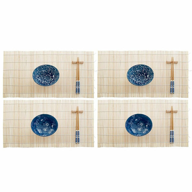 Sushi-Set DKD Home Decor aus Keramik Bambus (20 pcs) (35 x 35 x 5,5 cm)