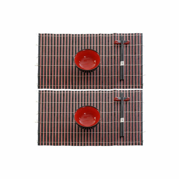 Sushi-Set DKD Home Decor aus Keramik Bambus (10 pcs) (31 x 20 x 6 cm)