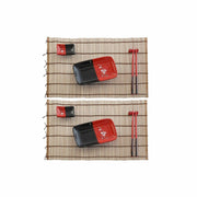 Sushi-Set DKD Home Decor aus Keramik Bambus (12 pcs) (31 x 27 x 2,5 cm)