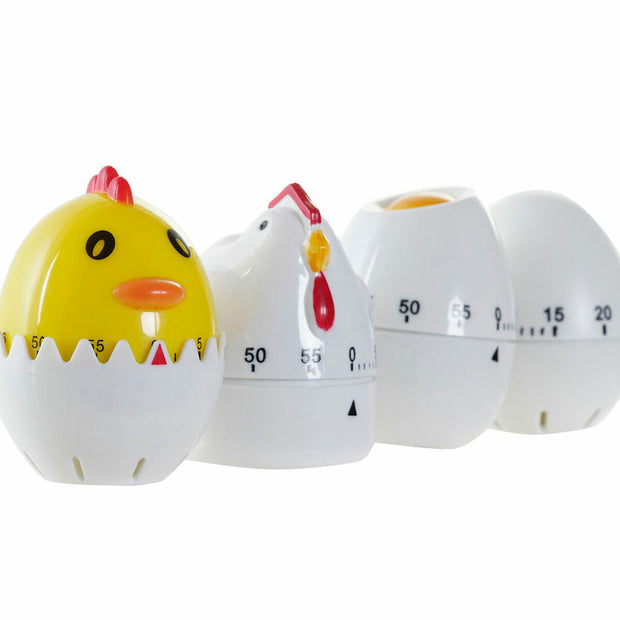 Küchenwecker DKD Home Decor Huhn ABS (4 pcs) (5.5 x 5.5 x 7 cm)