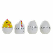 Küchenwecker DKD Home Decor Huhn ABS (4 pcs) (5.5 x 5.5 x 7 cm)