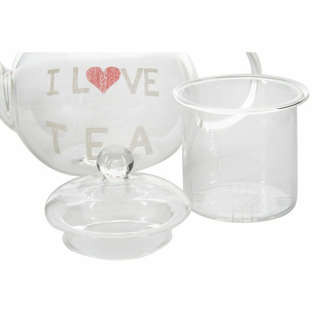 Teekanne DKD Home Decor Durchsichtig (250 ml) (14 x 8 x 15 cm)