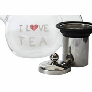 Teekanne DKD Home Decor S3025767 Durchsichtig Edelstahl Borosilikatglas (1 L) (13 x 20 x 15 cm)