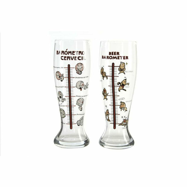 Bierglas DKD Home Decor Durchsichtig Kristall (1,5 L) (10 x 10 x 30 cm) (2 pcs)