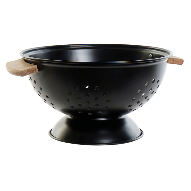 Nudelabtropfsieb DKD Home Decor Schwarz Edelstahl (29 x 25,5 x 13,7 cm)