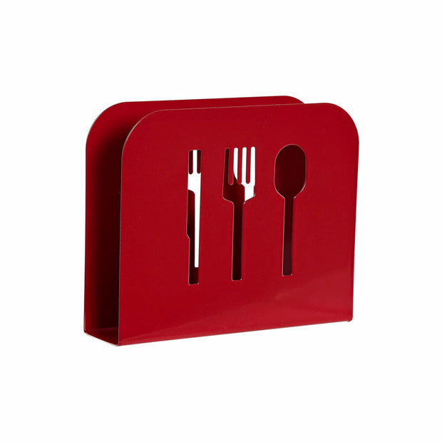 Serviettenring DKD Home Decor Rot Schwarz Metall (15 x 4 x 12.5 cm) (2 pcs)